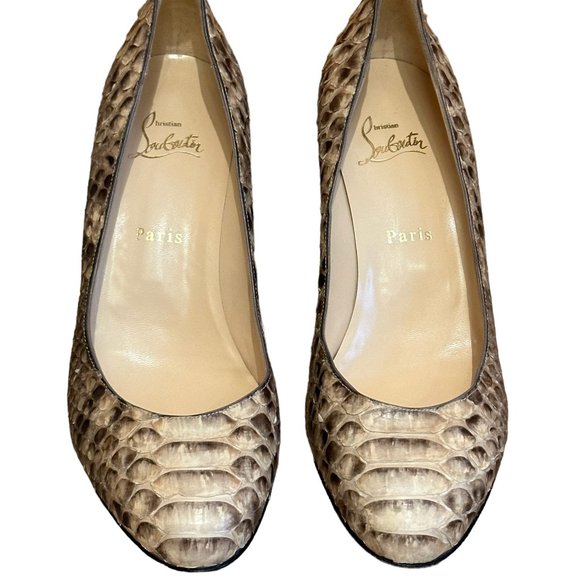 Christian Louboutin Authentic Python Wedge Heel, Size 40 EU - Picture 3 of 11